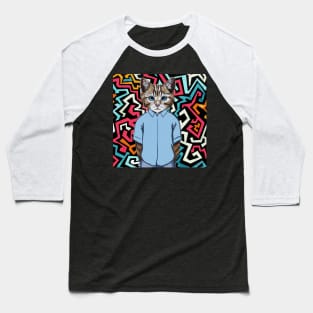 Funky Cool Cat Baseball T-Shirt